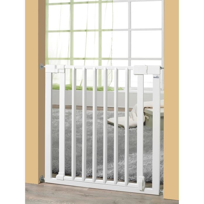 Geuther Barriere De Securite Enfant Vario Safe Sans Percer 74 5 5 Cm Bois Et Metal Blanc Cdiscount Puericulture Eveil Bebe