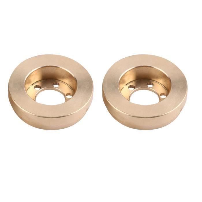 INJORA Poids De Roue En Laiton Pour RC Crawler 1/10 - 147g, Anneaux De Blocage Intérieurs 2.2", 4 Pièces
