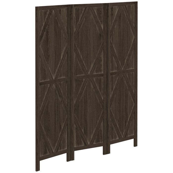 HOMCOM Paravent intérieur 4 Panneaux 162L x 170H cm 3 étagères Pliables