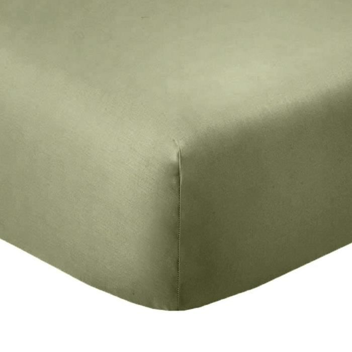 Drap Housse 160x200 Coton 57 Fils/cm² - Bleu Canard - Hauteur 35 Cm - Housse De Rêve