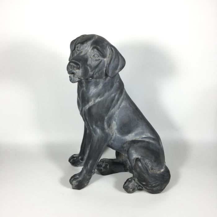 Statue Chien LABRADOR RETRIEVER décorative de jardin en polyrésine 43
