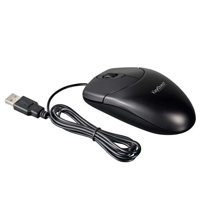 KEYOUEST Souris -  - Filaire - 1000 DPI - Noir - Optique 