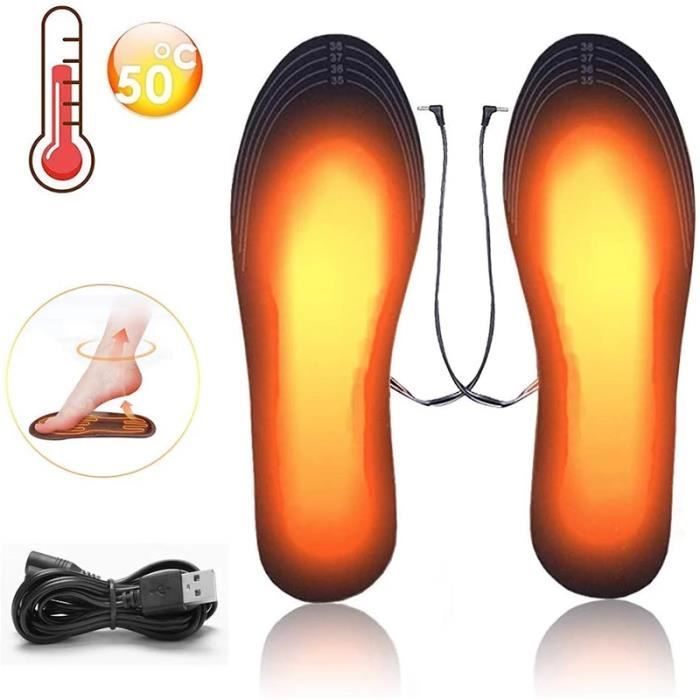 Semelles Chauffantes Rechargeables - 3 Températures (40-55°C) - Télécommande Sans Fil - Taille Réglable 35-45 - Pour Chaussures
