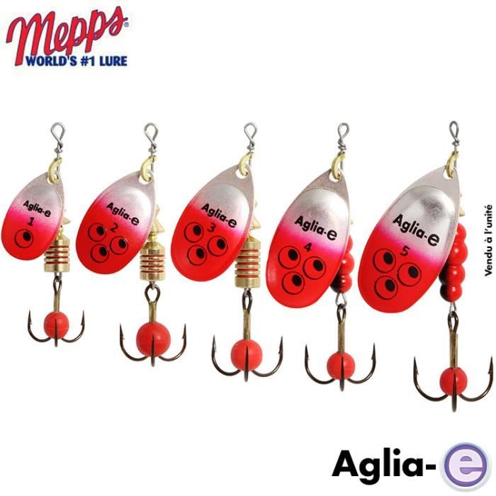 Cuillers Mepps Aglia Argent Nº3 - Lot De 2 - 6,5g - Pour Pêche Carnassiers