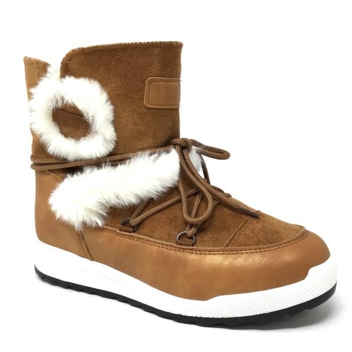 de Talon Fourrée très Bottes Botte Femme 2 Plat Intérieur Montagne Botte Doux Tient CM Mode Fourrure Chaud Bottine Neige Fausse 5 OvmNn08w