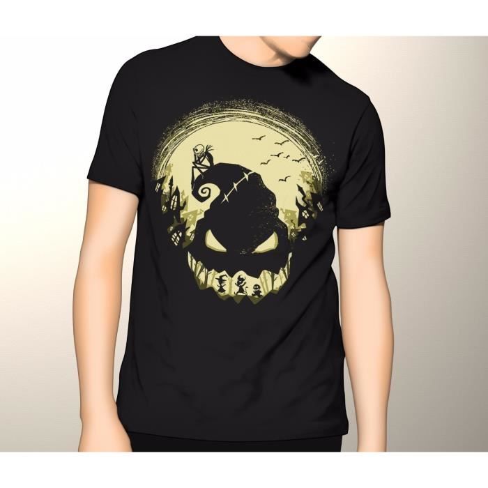 Tee Shirt Homme Le Cauchemar Avant No/ël Jack Skellington Noir