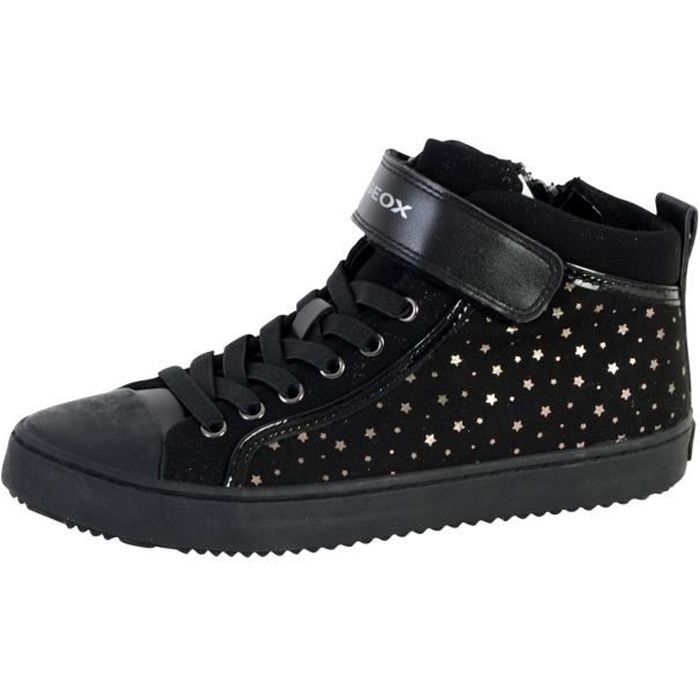 Baskets Montante Geox Enfant Fille J Kalispera Noir Cdiscount Chaussures