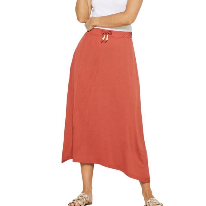 Jupe Longue Brique Femme Jdy Dalila Frosty Orange Cdiscount Pret A Porter