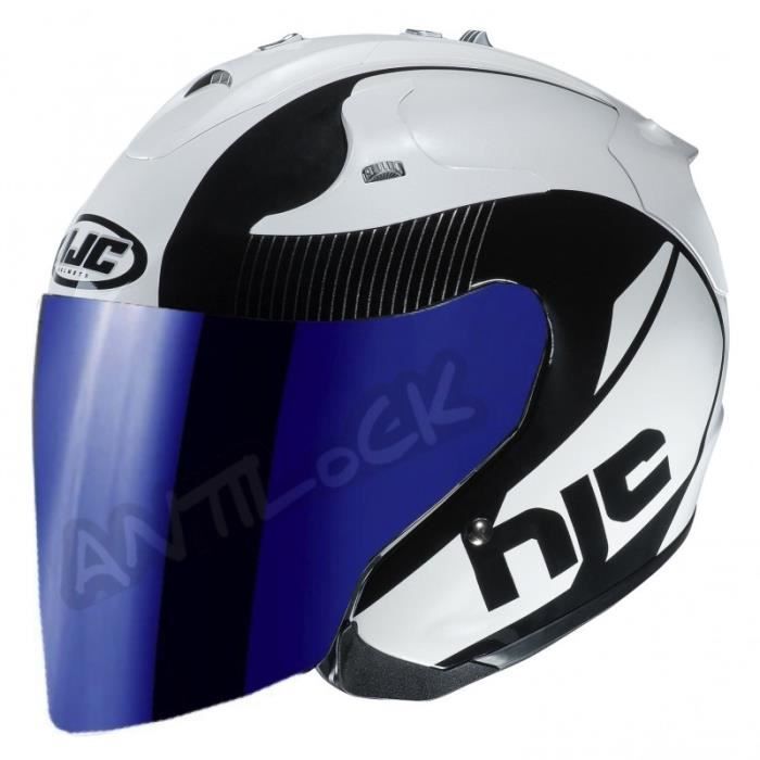 HJC CASQUE FG JET ACADIA AVEC VISIÈRE MIROIR BLEU Cdiscount Auto