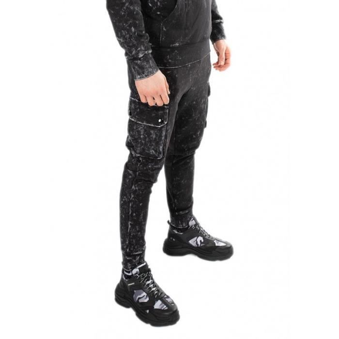 pantalon de survêtement horspist sparte - réf. sparte-black. couleur : noir. détails. - deux poches latérales et poche arrière. - 2