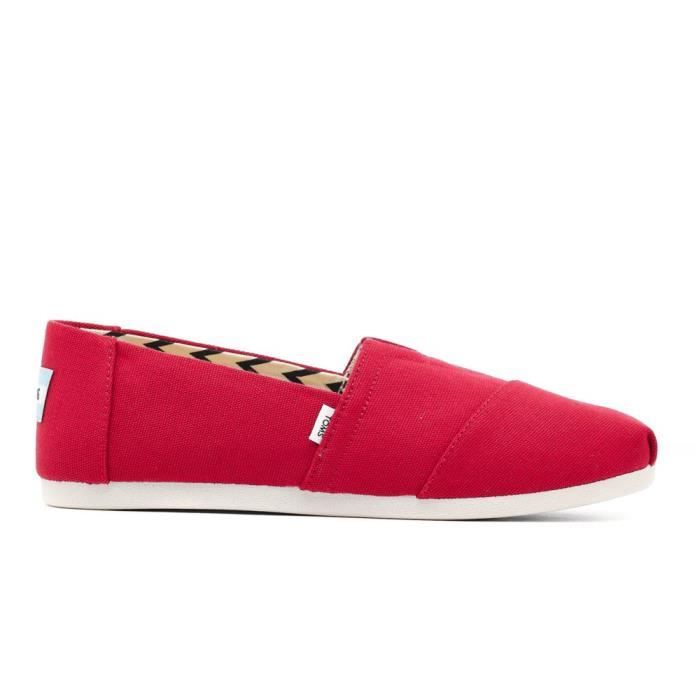 TOMS Chaussures Homme - Toms - Red Recycled CO Canvas M 10017665 43 - Rouge - Textile