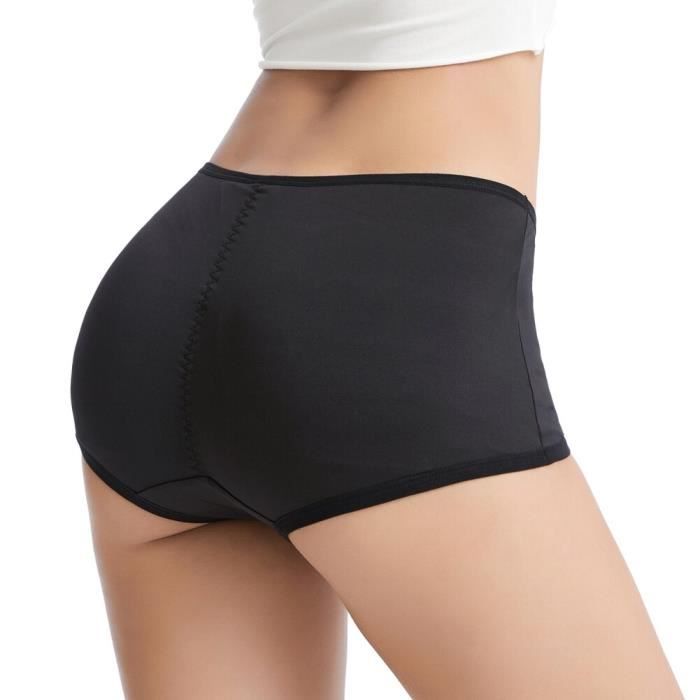 Short Push Up Taille Haute – Femme, Noir, élastique, Fitness Yoga (Taille Unique)