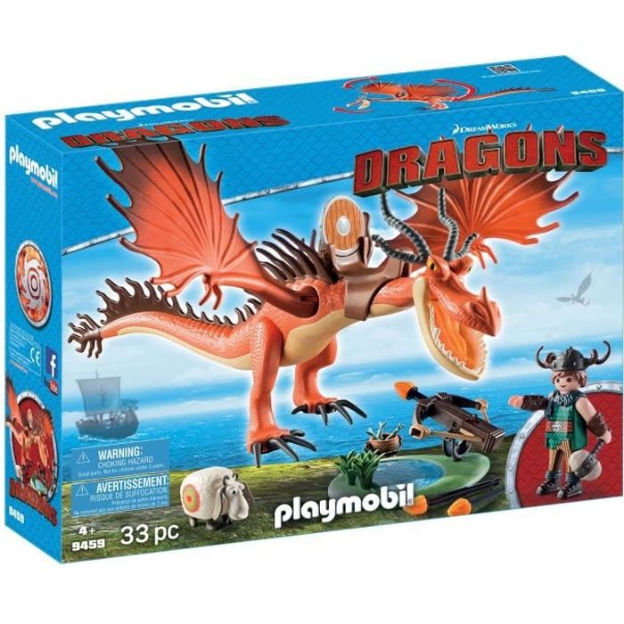 PLAYMOBIL - Dragons - Rustik et Krochefer - Dragon avec baliste et  accessoires - Cdiscount Jeux - Jouets