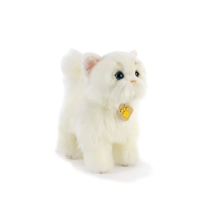 peluche chat blanc 28 cm