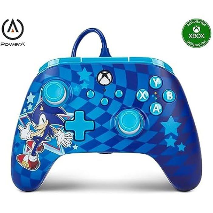 Manette filaire PowerA Advantage pour Xbox Series XS - Style Sonic