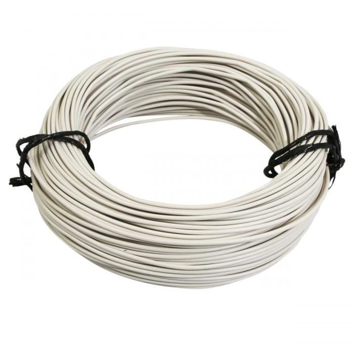 Bobine fil électrique blanc multibrin 9/10 0.75mmÂ² x 50m faisceau pour ...