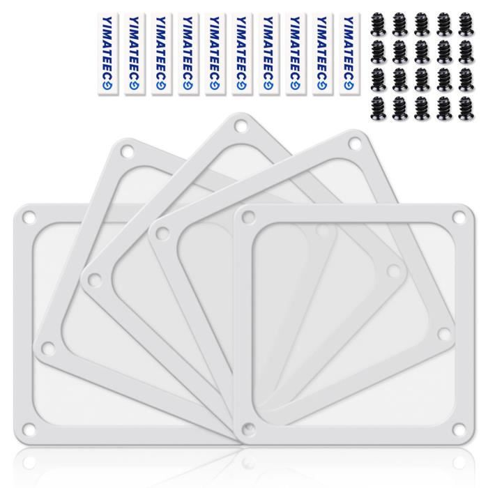 3 Filtres Anti-Poussière Magnétiques 150x150mm Pour PC - Maille PVC Blanc - Pour Ventilateurs De Boîtier, Haut-Parleurs - 6