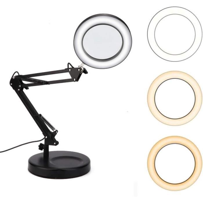 Lampe Flexible Avec Loupe Pour étau à Mouches (fly Tying) - Occasion Bon état - Acier Inoxydable