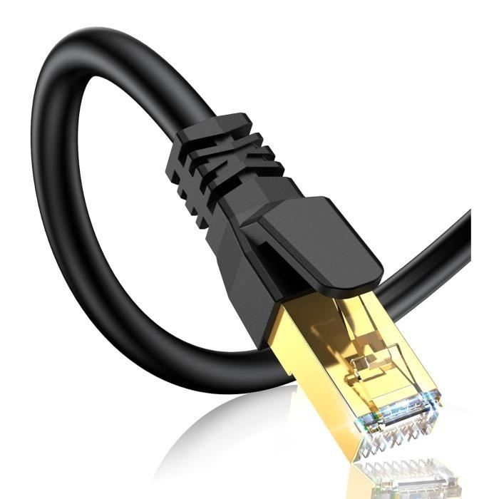 Luernas Cat 8 Câble Ethernet 5M Rj45 Réseau Haut Débit 40Gbps 2000Mhz Sftp Compatible Avec Ps5