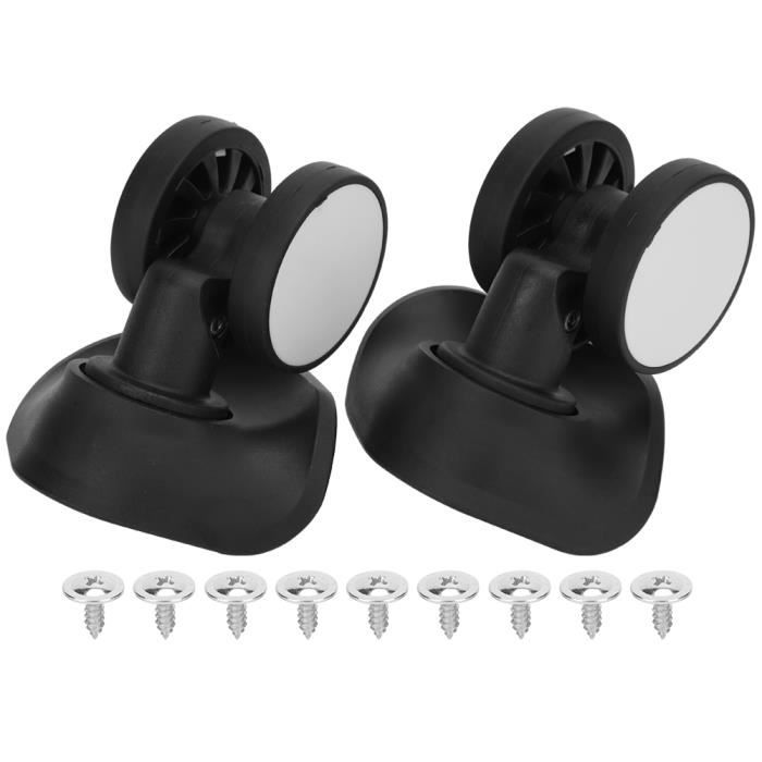 Roues De Valise De Remplacement - Lot De 2 En PVC Pour Bagages, Chariot, Taille 10.8x10.3cm