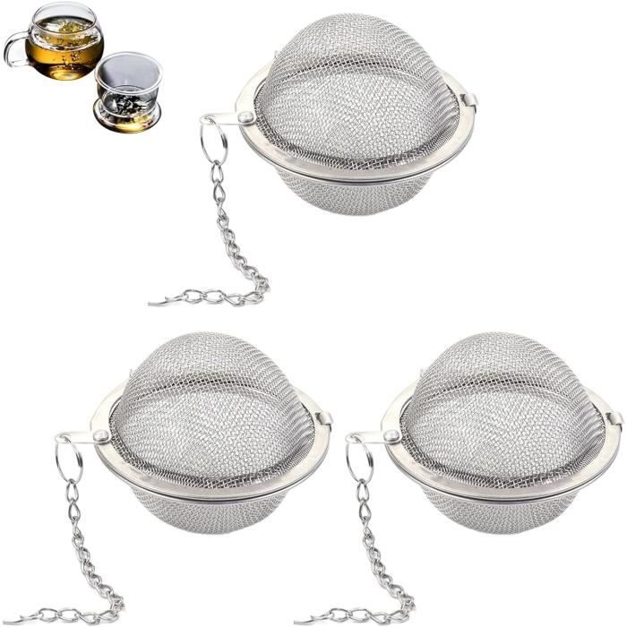 Infuseur à Thé En Acier Inoxydable - Pour Théière - Maille Fine - Dimensions Environ 9,3x7,4x7,4 Cm