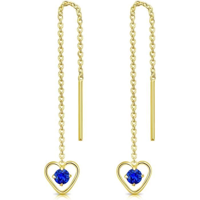 Boucles D'oreilles Pendantes Chaîne Perles Résine Plaqué Or 18 Carats - Neuves Avec étiquettes