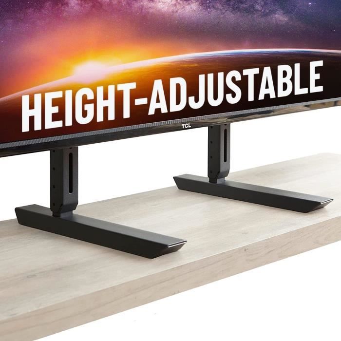 Support TV Mobile Perlegear Sur Roulettes - Pour écrans 23 à 60 Pouces, Max 40 Kg - Inclinaison Réglable, étagère Amovible
