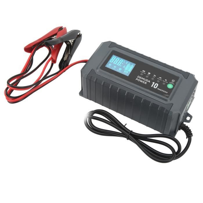 Chargeur Et Mainteneur De Batterie Automatique 1,5A 6V/12V - Pour Voiture, Moto, Camping-car, Bateau - Charge Lente Intelligente