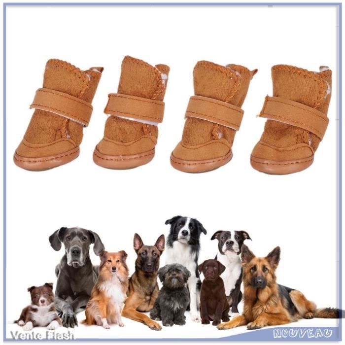 Meilleurs prix pour Bottes de chien antidérapantes pour animaux de compagnie - V GEBY - Kaki - Marron