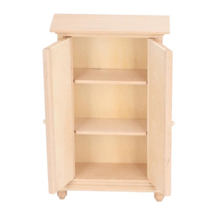 Dilwe Porte de maison de poupée 1:12, maison de poupée à faire soi-même, meuble miniature en bois, porte creuse pour jouets amusants, décoration cadeau