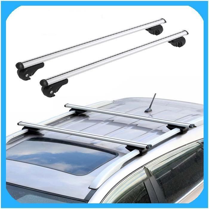 Barres De Toit Kadjar 2015+ | Viva 2 Aluminium Noir | Porte-Bagages 50kg | Antivol Inclus