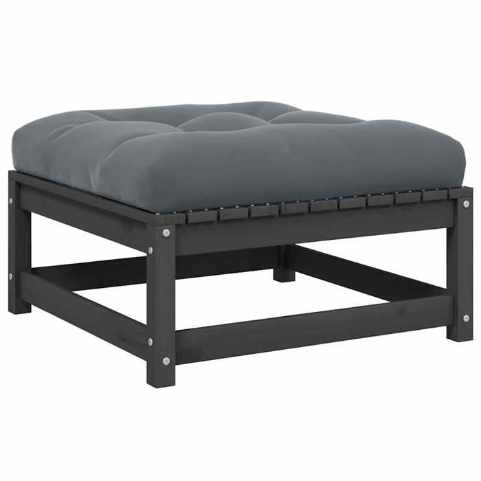 vidaXL Repose-pied de Jardin avec Coussin Tabouret de Patio Repose-pied de Terrasse Meuble dExtérieur Meuble de Jardin Gris 805727 vidaXL Repose-pied de Jardin avec Coussin Tabouret de Patio Repose-pied de Terrasse Meuble dExtérieur Meuble de Jardin Gris 805727