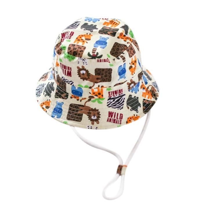 Chapeau Bob Chapeau Bebe Chapeau De Soleil Enfant Unisexe En Coton Pliable Protection Anti Uv Solaire 43 45 Cm Cdiscount Pret A Porter