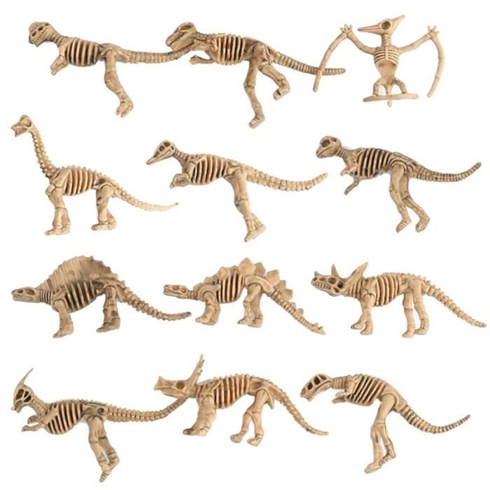 12 Pieces Modele Dinosaures Squelette Simulation En Plastique Figurines Jouets Decor M1069 Cdiscount Jeux Jouets