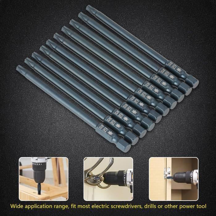 Embout Tournevis Torx T15 Sécurité 100mm - Tige Hexagonale - Neuf Uxcell