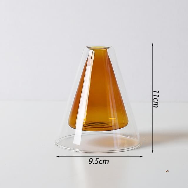 Lanterne de rechange en verre - Cylindre transparent soufflé à la bouche - Ouverture en bas - 12