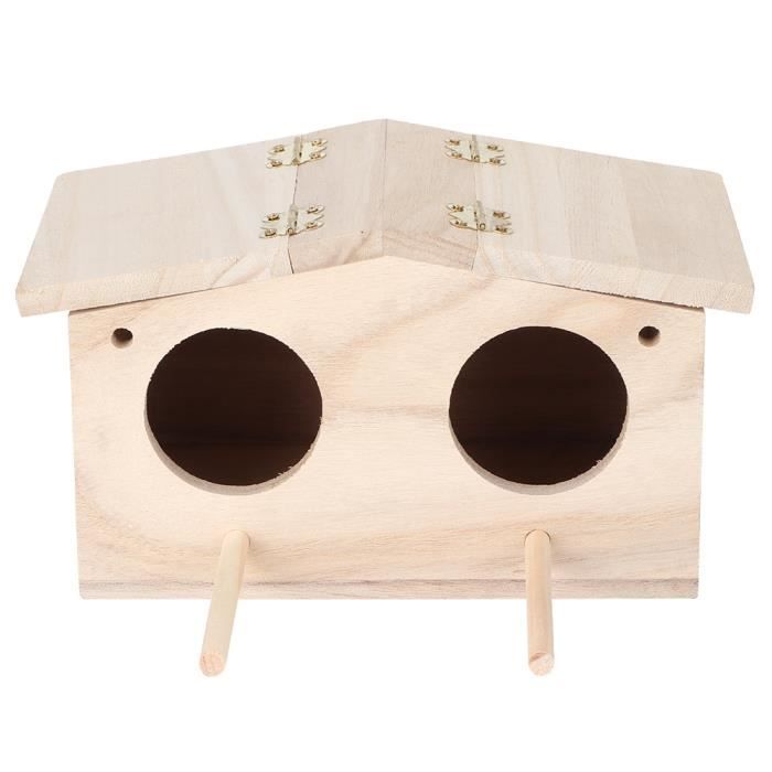Boîte de nid de perruche, boîte de reproduction d'incubation pour animaux  de compagnie d'oiseau en bois Accessoires de décoration - Cdiscount  Animalerie