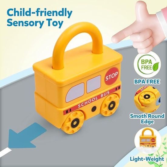MonteSpi Jouet Montessori Voiture + Boîte à Outils En Bois – 32 Outils – Dès 2 3 4 5 Ans – Cadeau Éducatif