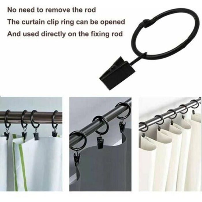 Lot De 30 Pinces à Rideaux Avec Crochets Métalliques - Largeur 18 Mm, Marque Uxcell, Neuf