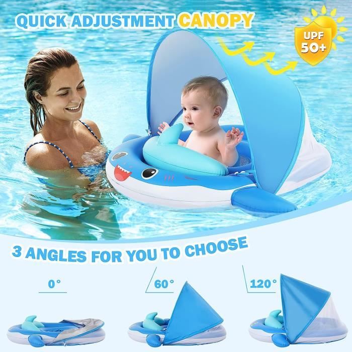 Bébé 18 Bouée Siège Bébé Gonflable Avec Ombrelle - Flotteur Sécurisé Pour Piscine Et Natation Bébé 18 Bouée Siège Bébé Gonflable Avec Ombrelle - Flotteur Sécurisé Pour Piscine Et Natation