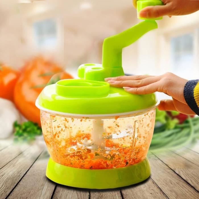 Hachoir Manuel 1.5 Litre Hachoir Manuel 1.5L Regerly - Mixeur Coupe Oignon 3 Lames Acier Inoxydable Pour Légumes Viande Fruits