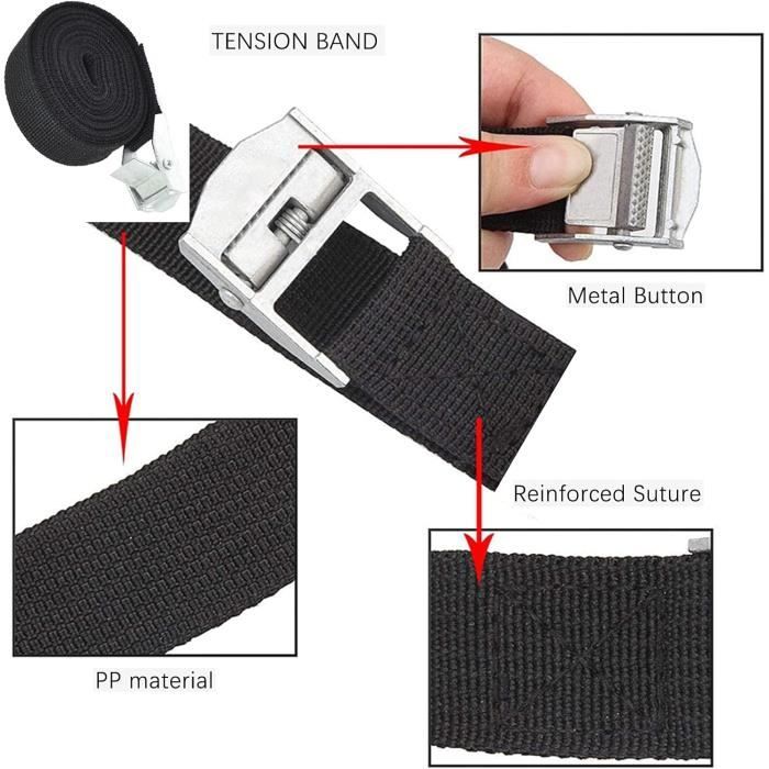 Sangles réglables pour patins à roulettes, gootrades, noir Sangles réglables pour patins à roulettes, gootrades, noir