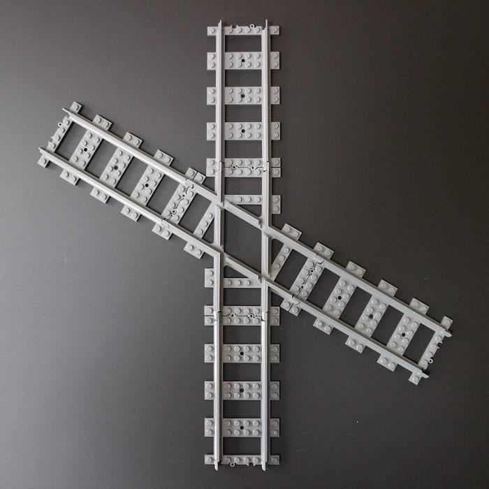 Fichier STL Croisement de voies ferrées à 8 voies compatible LEGO·Plan Fichier STL Croisement de voies ferrées à 8 voies compatible LEGO·Plan