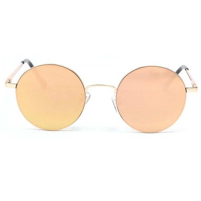 Lunette de soleil ronde miroir dore Obladi Jaune Taille unique Achat Vente lunettes de soleil Mixte Dore Cdiscount