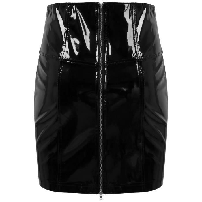 Jupe cuir verni online