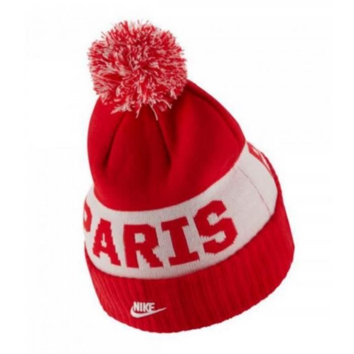 Bonnet Rouge A Pompon Homme Nike PSG Paris Saint Germain