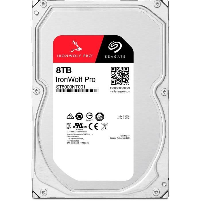 Disque Dur Interne 3.5 Seagate IronWolf / 8 To