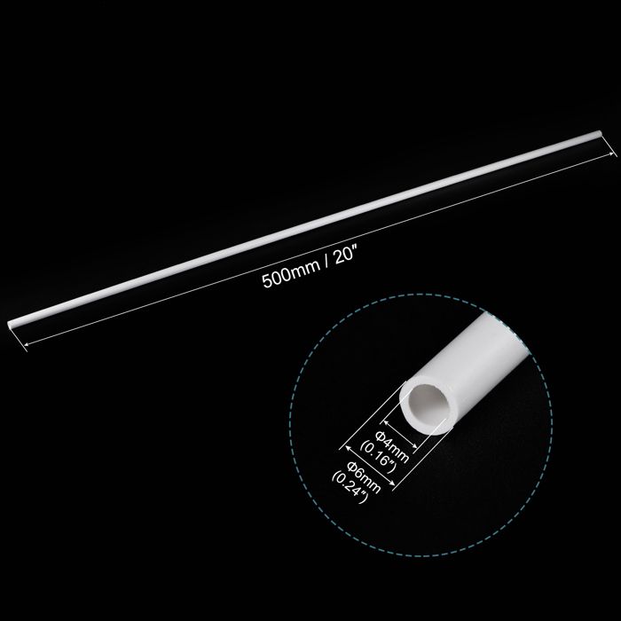 Sourcing Map Tube Rigide Polycarbonate Transparent 4mm ID 6mm OD 150mm - Lot De 5