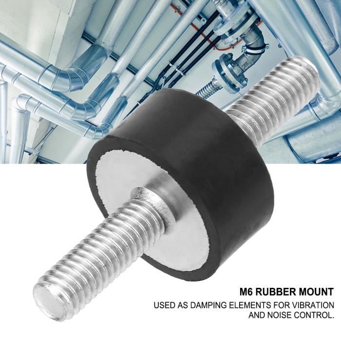 KINETIK MSystem® Gummipuffer M6 – 10 Stück, Ø20x15mm, Naturkautschuk, 55° Shore A, Für Vibration & Schwingungen