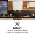 Hotte aspirante cuisine 60 cm - Klarstein - 600m³/h - hotte inclinee avec 3 vitesses - LED - hotte murale classe B - blanc-2